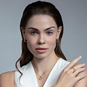 Колье из красного золота с фианитами