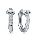 Серьги из белого золота с бриллиантами