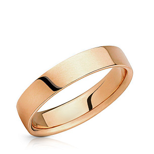 Кольцо обручальное из красного золота
