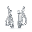 Серьги из белого золота с бриллиантами