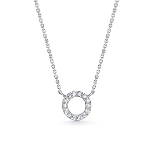 Колье из белого золота с бриллиантом