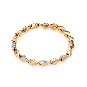 Браслет из красного золота с бриллиантами