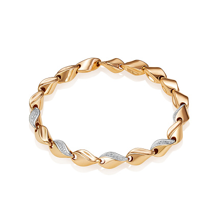 Браслет из красного золота с бриллиантами