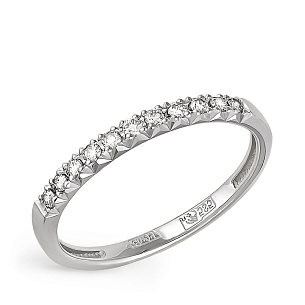 Кольцо из белого золота с бриллиантами