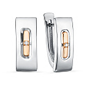 Серьги с английским замком из серебра