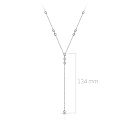 Колье из серебра с фианитом