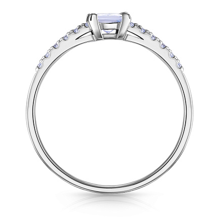 Кольцо из серебра с фианитом