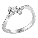 Кольцо из белого золота с бриллиантами