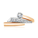 Кольцо из красного золота с бриллиантами