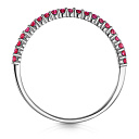 Кольцо из белого золота с рубинами