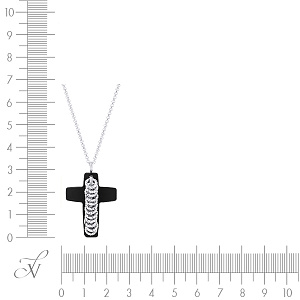 Колье из серебра с эмалью