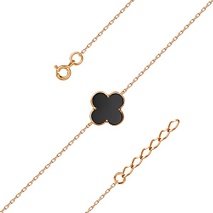 Браслет декоративный из серебра с фианитом