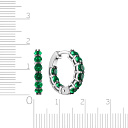 Серьги из серебра с фианитом