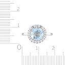 Кольцо из серебра с топазом, фианитом