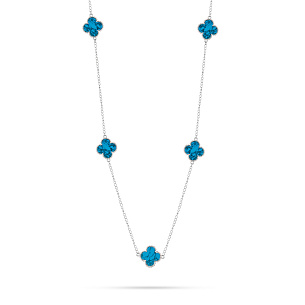 Серебряное колье с керамикой