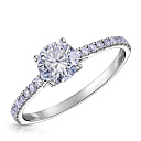 Кольцо из белого золота с бриллиантами