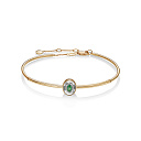 Браслет из красного золота с бриллиантами, изумрудом