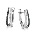 Серьги с английским замком из белого золота