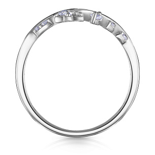 Кольцо из серебра с фианитом