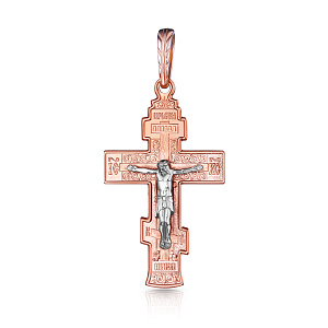 Крест из комбинированного золота