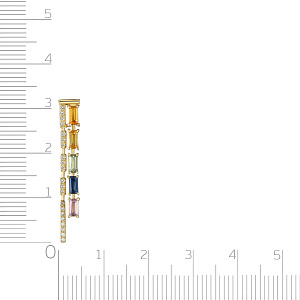 Подвеска из желтого золота с бриллиантами, сапфиром