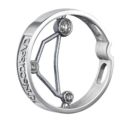 Подвеска из белого золота с бриллиантами