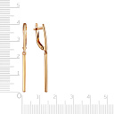 Серьги с английским замком из красного золота