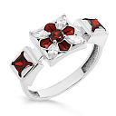 Кольцо из серебра с фианитами