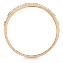 Кольцо из красного золота с фианитом