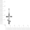 Крест ручной работы из серебра с эмалью