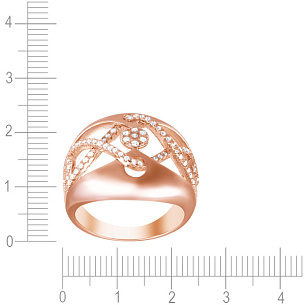 Кольцо из серебра с фианитом