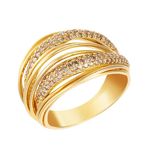 Кольцо из желтого золота с бриллиантом