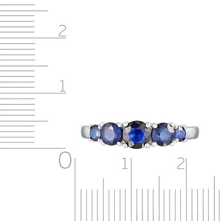 Кольцо из серебра с корундом