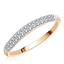 Кольцо из красного золота с фианитом