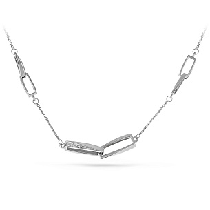 Колье из белого золота с бриллиантом