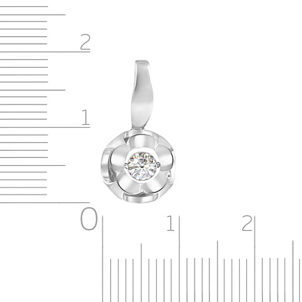 Подвеска из белого золота с бриллиантом