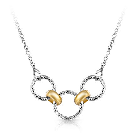 Колье из серебра с позолотой