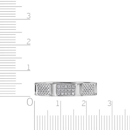 Кольцо из белого золота с бриллиантами