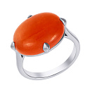 Кольцо из серебра с агатом