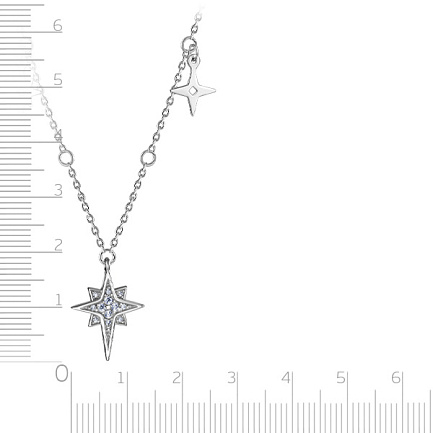 Колье из серебра с фианитом