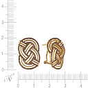 Серьги из желтого золота с бриллиантами