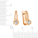 Серьги из красного золота с фианитом