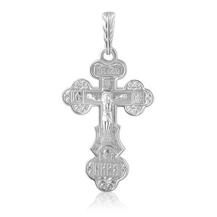 Крест из белого золота