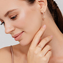 Серьги с английским замком из красного золота с бриллиантами