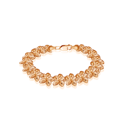 Браслет декоративный из красного золота