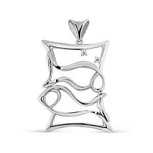 Подвеска из серебра с фианитами