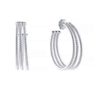 Серебряные серьги конго