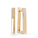 Серьги из красного золота с бриллиантами