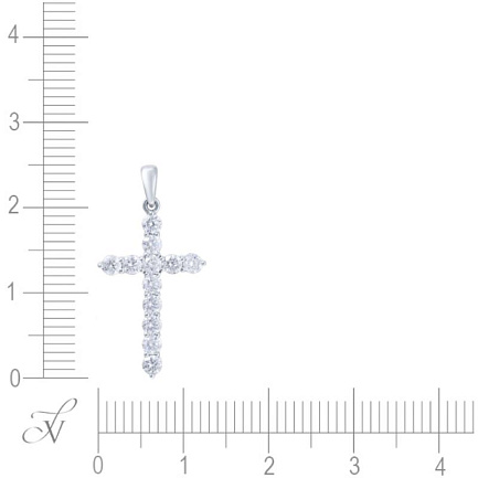 Подвеска из белого золота с бриллиантами