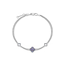 Браслет из белого золота с бриллиантами, танзанитом